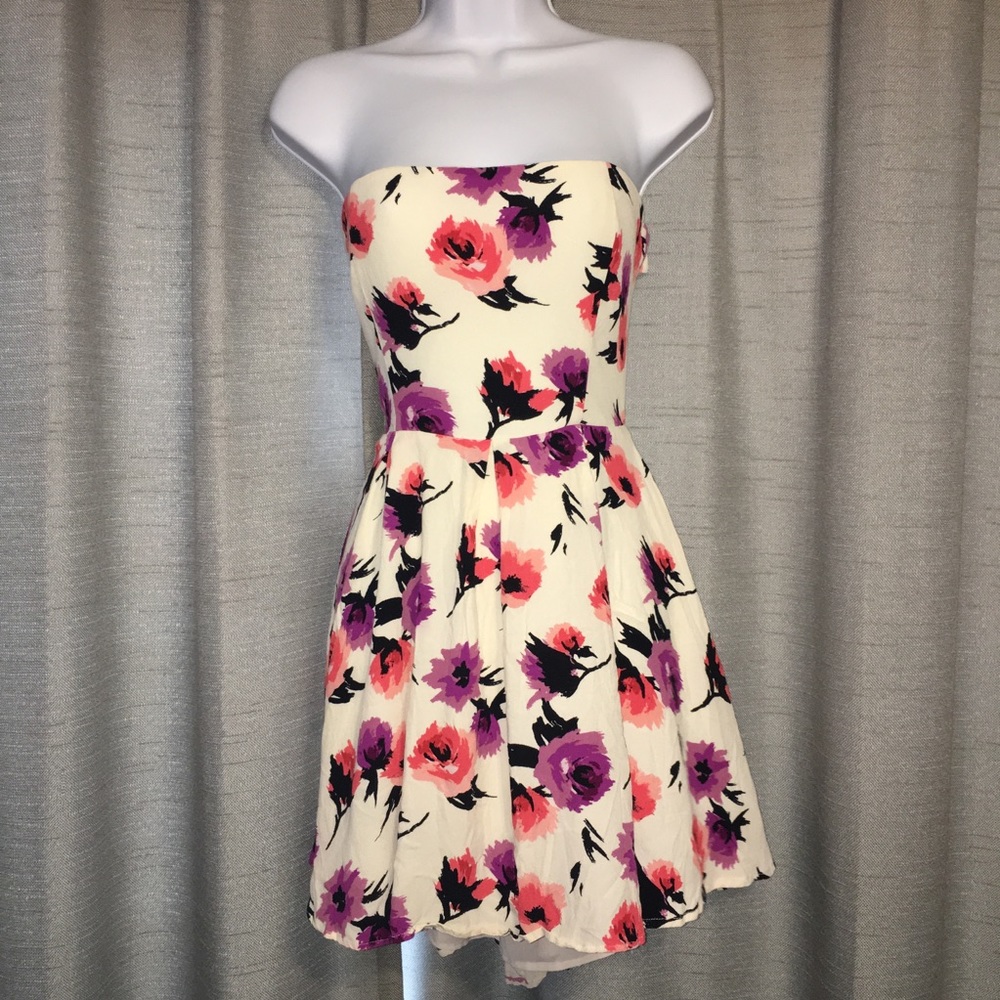 Floral Tube Top Blouse SZ Large